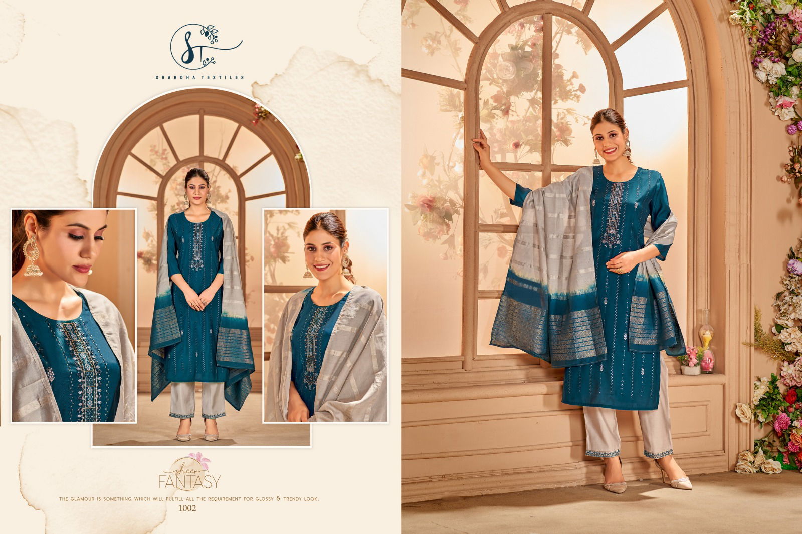 Kizaa Silk 3 By Sharda Readymade Suits Catalog